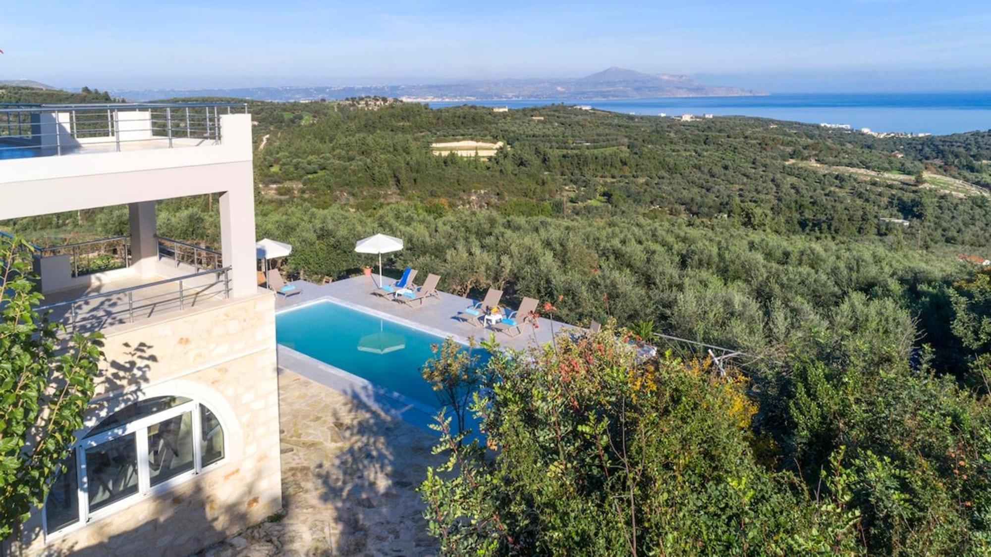 Villa Konstantinos Hilltop Vineyard Escape อัลมีรีดา ภายนอก รูปภาพ